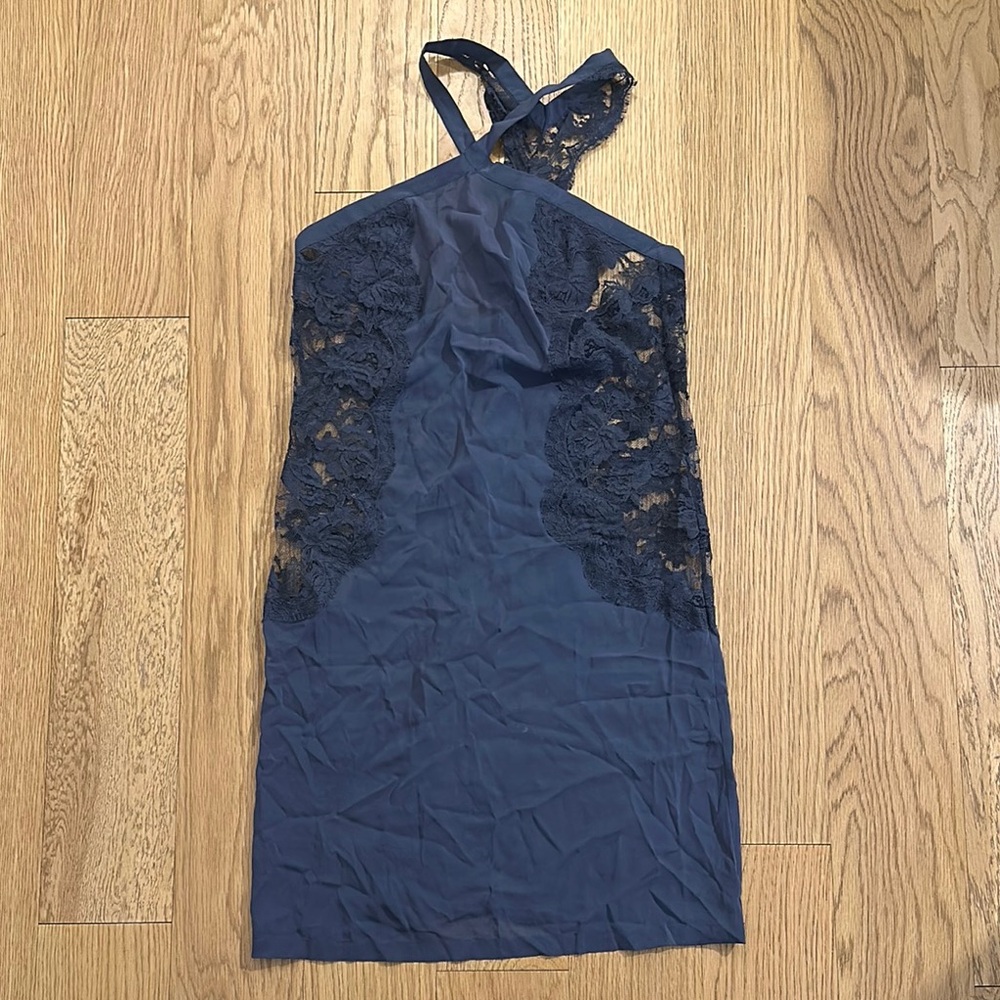 LA PERLA DRESS WOMEN S BLACK LACE HALTER